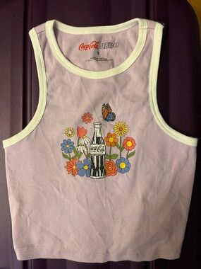 Aeropostale Coca Cola Shrunken Tank - Size Small - Light Purple